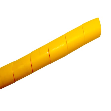 Cyclone® Hydraulic Hose Spiral Wrap - 4 Inside Dia - Heavy Duty HDPE - 40' Length Per Box - Yellow
